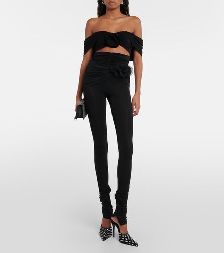 Crop top à imprimé floral - Magda Butrym - Modalova