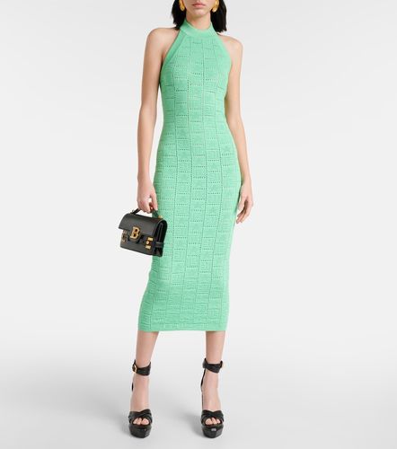 Balmain Robe midi Monogram ajourée - Balmain - Modalova