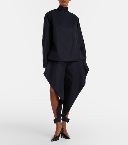 Alaïa Pantalon fuselé en coton à volants - Alaia - Modalova