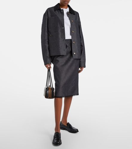 Veste en chambray de coton et lin - Prada - Modalova