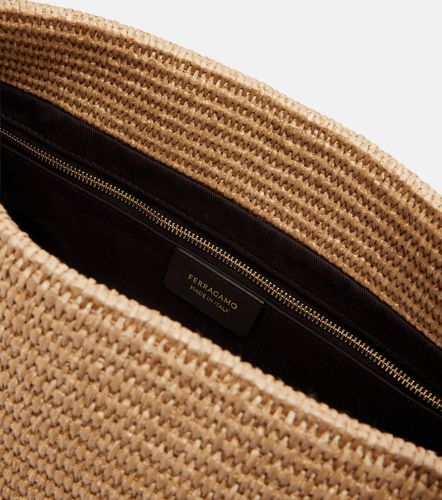 Sac porté épaule Medium en raphia - Ferragamo - Modalova