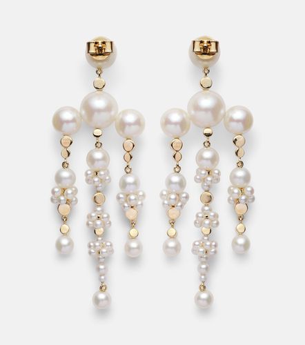 Boucles d'oreilles Jardin de Rêve en or 14 ct, diamants et perles - Sophie Bille Brahe - Modalova