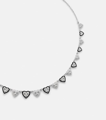 Choker en or blanc 18 ct, émail et diamants - Kamyen - Modalova