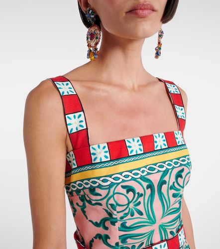 Robe Taormina imprimée en coton mélangé - Dolce&Gabbana - Modalova