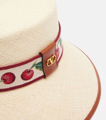 Chapeau bob Cherryfic en paille - Valentino - Modalova