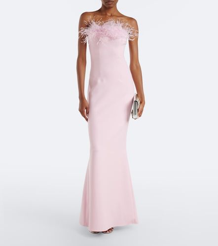 Robe longue bustier Soshin à plumes - Safiyaa - Modalova