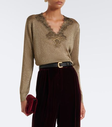 Pull à appliqués en dentelle - Valentino - Modalova