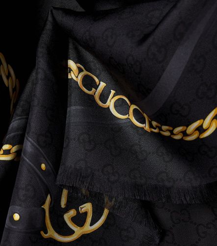 Gucci Châle en soie à imprimé - Gucci - Modalova