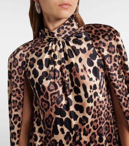 Robe à cape en soie à imprimé léopard - Rodarte - Modalova