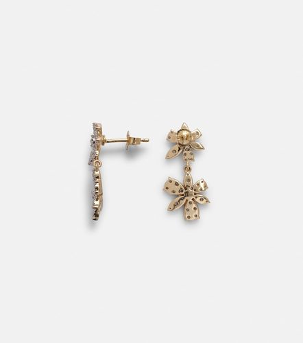Boucles d'oreilles Grand Magnolia en or 14 ct et diamants - Stone and Strand - Modalova