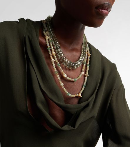 Collier à perles fantaisie et pierres précieuses - Ileana Makri - Modalova