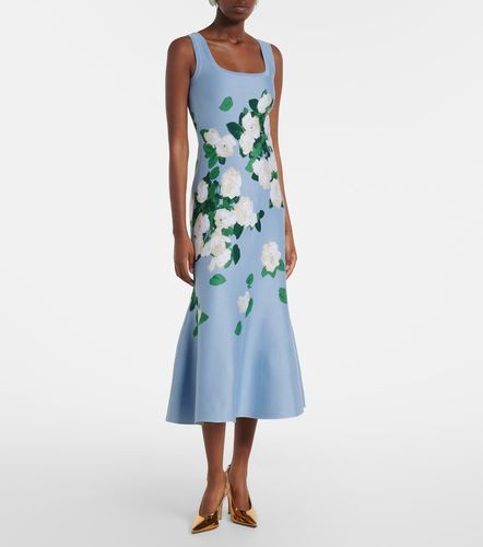 Robe en soie mélangée à imprimé floral - Carolina Herrera - Modalova