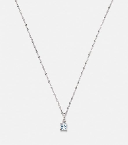 Collier Le Bleu en or blanc 14 ct, diamants et aigue-marine - Stone and Strand - Modalova
