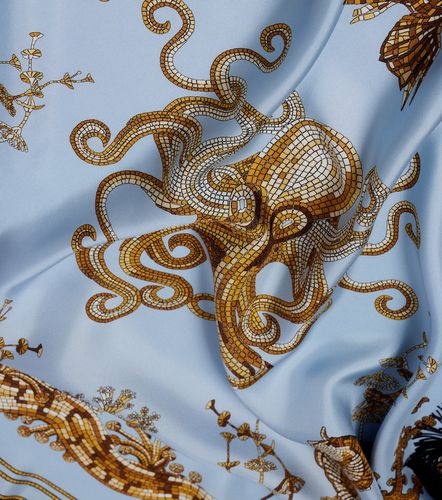 Foulard en soie à imprimé et franges - La DoubleJ - Modalova