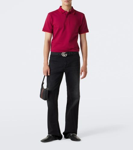 Polo en piqué de coton mélangé - Gucci - Modalova
