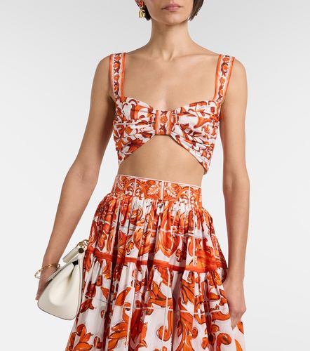 Top court Majolica en coton - Dolce&Gabbana - Modalova