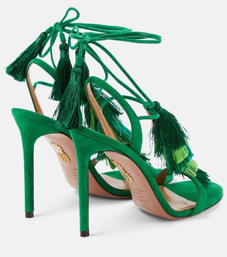 Sandales Capri Tassel 105 en daim - Aquazzura - Modalova