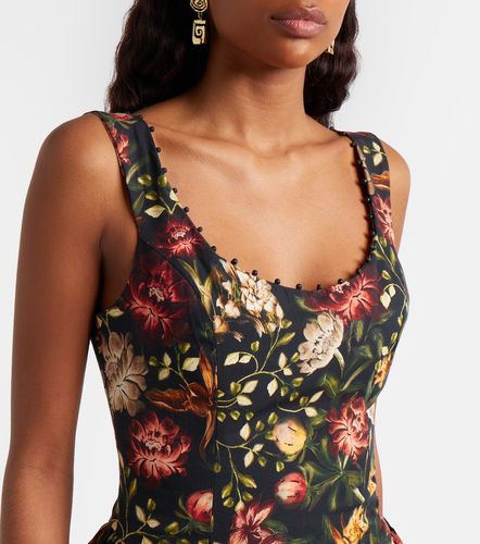Robe courte Pluma en coton à fleurs - Agua by Agua Bendita - Modalova