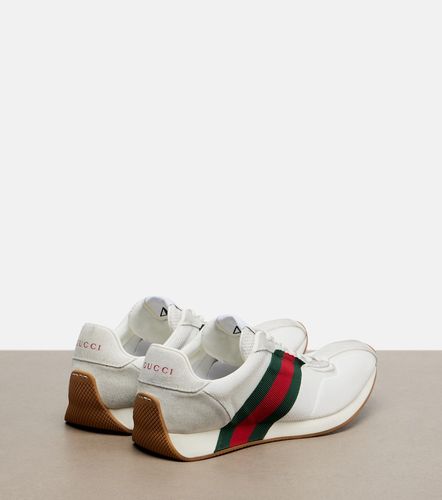 Baskets Tempo à empiècements en daim - Gucci - Modalova