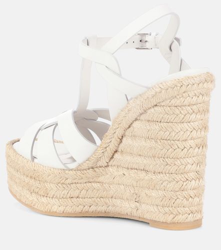 Sandales compensées Tribute 130 en cuir - Saint Laurent - Modalova