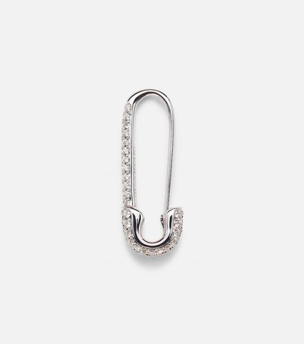 Boucle d'oreille unique en or blanc 18 ct et diamants - Anita Ko - Modalova