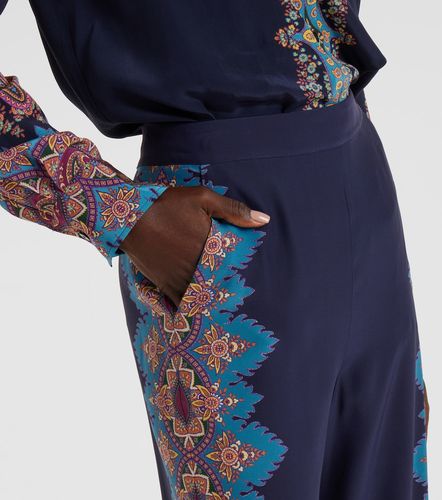Pantalon droit imprimé en crêpe de soie - Etro - Modalova