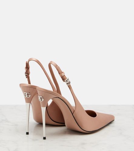 Escarpins slingback DG en satin - Dolce&Gabbana - Modalova