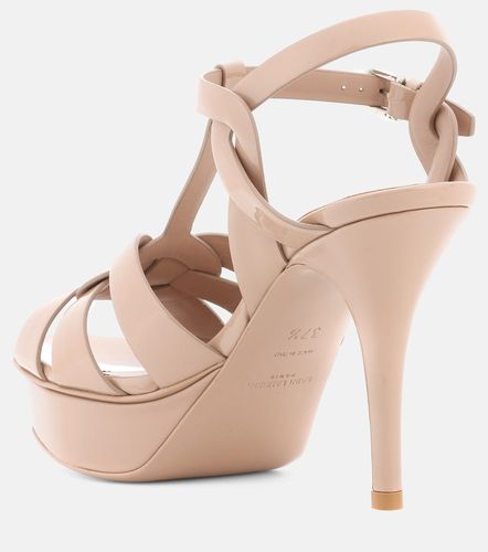 Sandales Tribute à plateau en cuir verni - Saint Laurent - Modalova