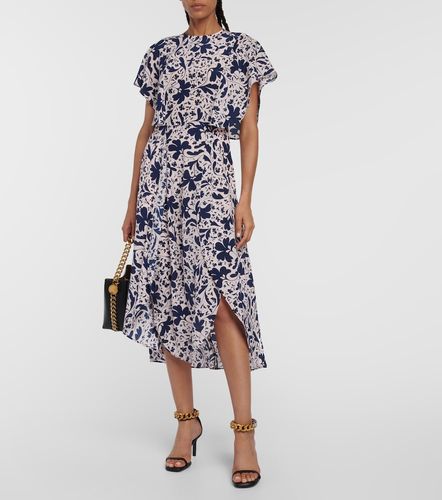 Robe midi en soie à fleurs - Stella McCartney - Modalova
