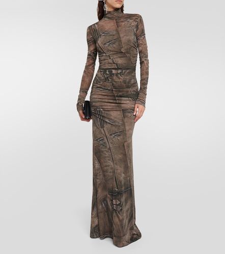 Robe longue à motif léopard - Blumarine - Modalova