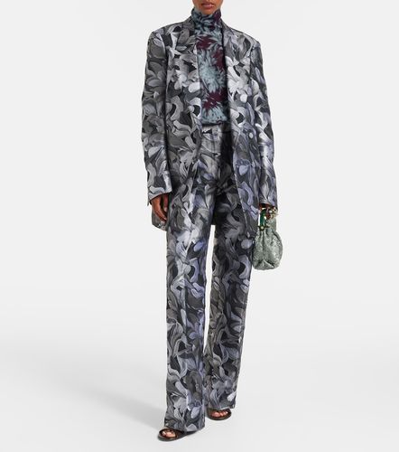 Pantalon droit en jacquard de laine - Dries Van Noten - Modalova