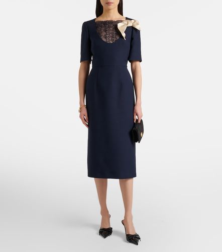 Robe midi en Crêpe Couture à nœud - Valentino - Modalova