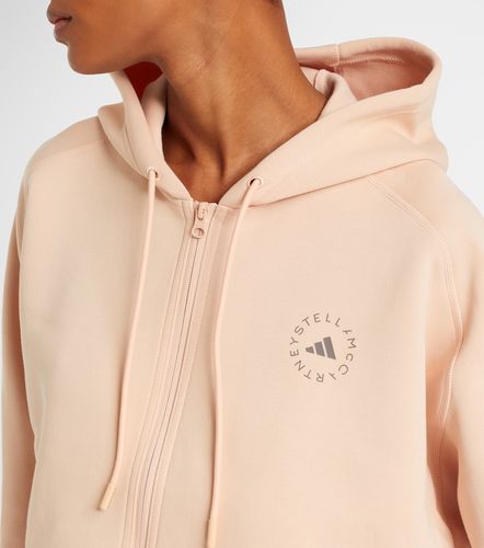 Sweat-shirt à capuche raccourci en coton mélangé - Adidas by Stella McCartney - Modalova