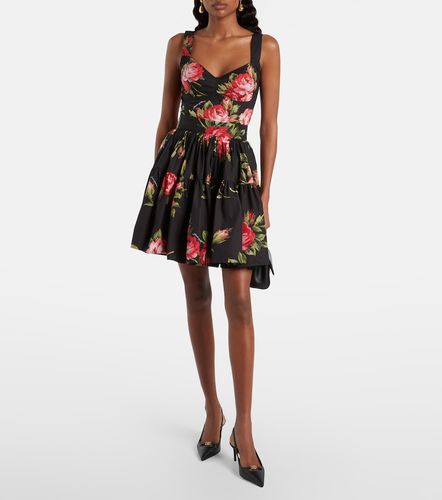 Bustier en coton mélangé à fleurs - Dolce&Gabbana - Modalova