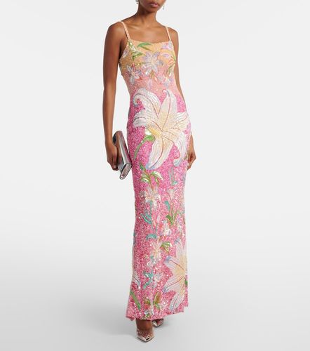 Là Fuori Robe longue à sequins et à fleurs - La Fuori - Modalova