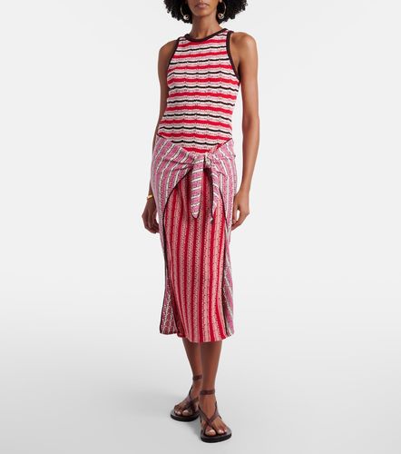 Robe midi rayée en crochet de coton - The Attico - Modalova