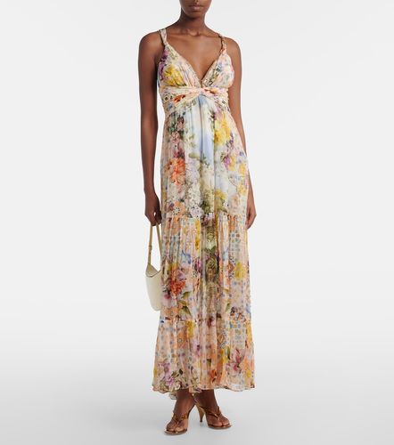 Robe longue en soie à ornements - Camilla - Modalova