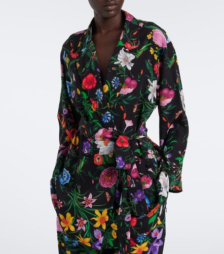 Chemise Flora en soie à fleurs - Gucci - Modalova