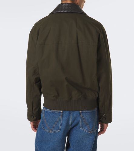 Veste blouson en coton à col Intrecciato - Bottega Veneta - Modalova