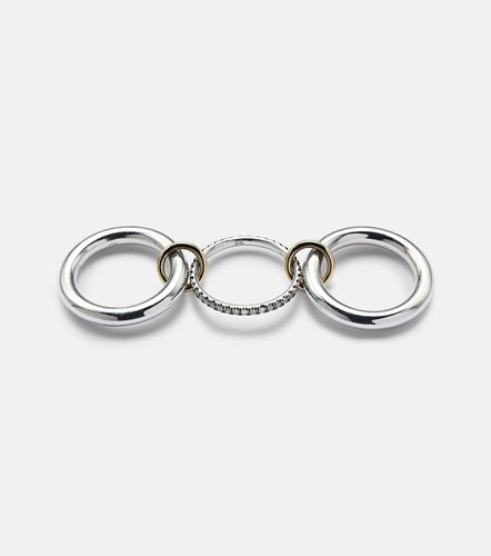Bague Libra noir en argent sterling, or 18 ct et diamants - Spinelli Kilcollin - Modalova