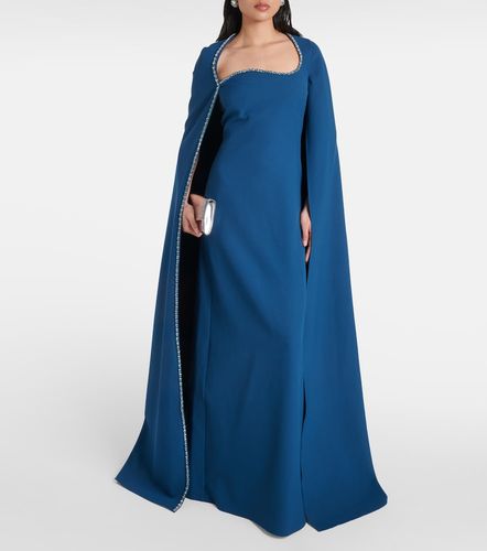 Robe Mattia en crêpe à cape et ornements - Safiyaa - Modalova