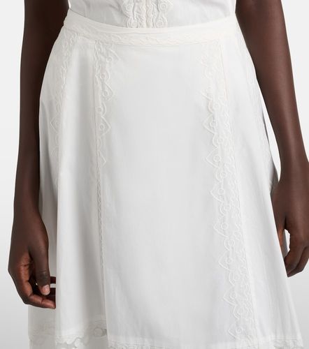 Jupe midi Lucia brodée en coton - Ulla Johnson - Modalova