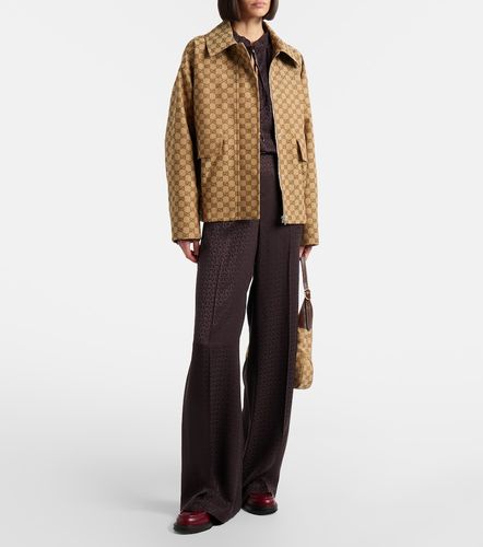 Pantalon ample en jacquard de soie - Gucci - Modalova