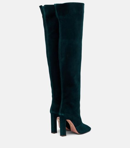 Aquazzura Bottes Joplin 105 en daim - Aquazzura - Modalova