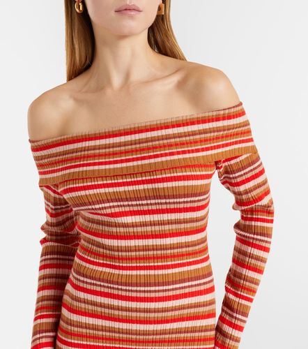 Robe longue Bonnie rayée à encolure bardot - Bananhot - Modalova
