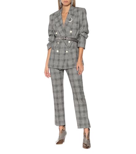Pantalon Derys en coton et laine à carreaux - Isabel Marant - Modalova