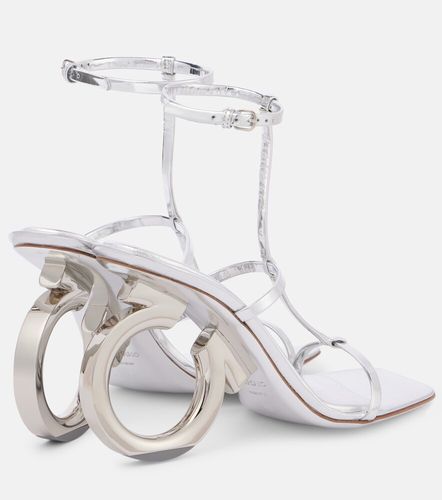 Sandales Elina 105 en cuir métallisé - Ferragamo - Modalova