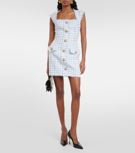 Balmain Robe en tweed à carreaux - Balmain - Modalova