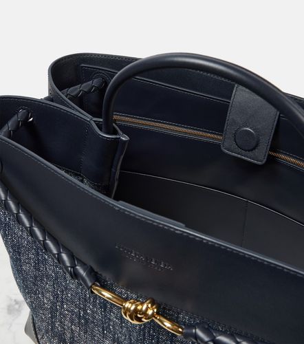 Cabas Andiamo Large en denim - Bottega Veneta - Modalova