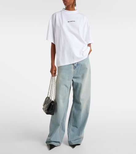 T-shirt en jersey de coton imprimé - Balenciaga - Modalova